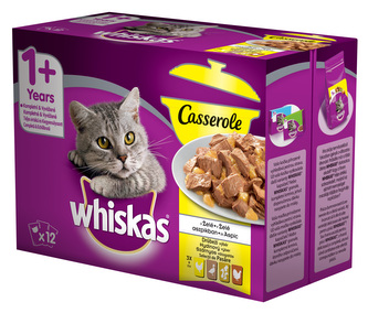 Kap.WHISKAS Cass. Multip.drubezi vyber v zele 12x85g