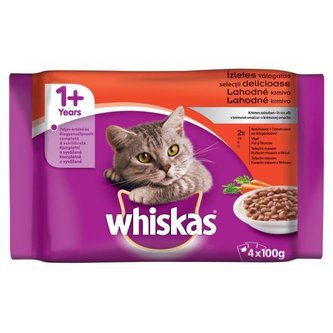 Kap.WHISKAS Cass. Multip.klasicky vyber v zele 4x85g