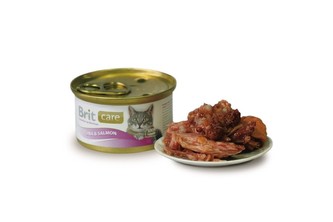 Konz.Brit Care Cat tunak+losos 80g