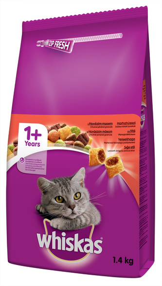 WHISKAS hovezi 1,4kg