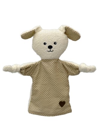 Pejsek - froté maňásek, 28cm