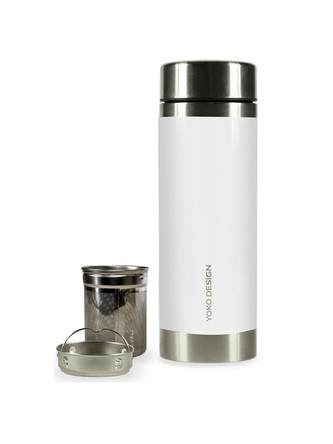 Yoko Design termoska se sítky na louhování čaje 350ml bílá
