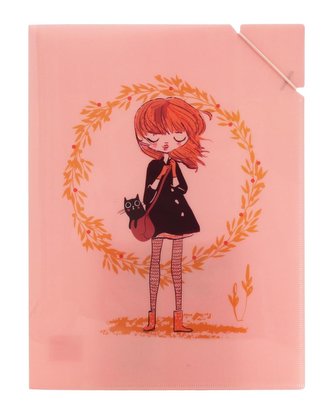 Desky A4 s gumičkou Kočka a slečna