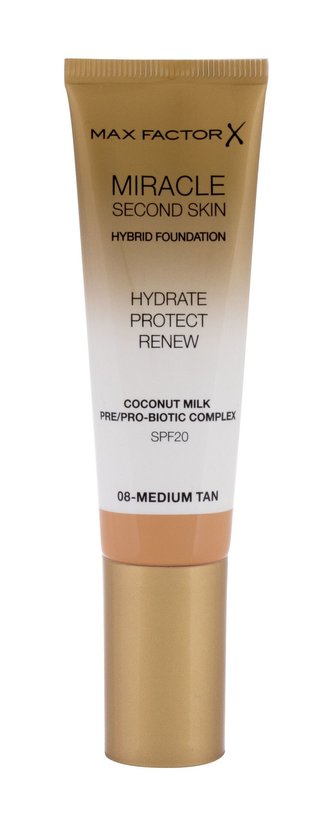 Max Factor Miracle Second Skin Makeup 30 ml 08 Medium Tan SPF20 pro ženy