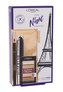 L´Oréal Paris The Night Escape řasenka Mega Volume Collagene 24H 9 ml + paletka očních stínů La Petite Palette 4 g Nudist + tužka na oči Le Khol Superliner 1,2 g 101 Midnight Black + kosmetická taštička