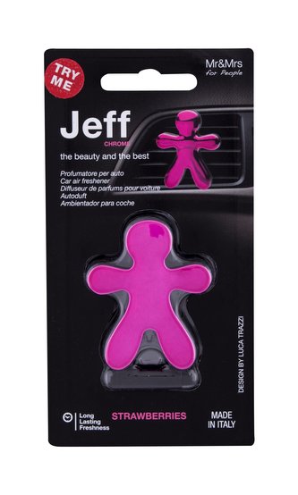 Mr&Mrs Fragrance Jeff Vůně do auta 1 ks Strawberries unisex