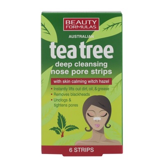 BEAUTY FORMULAS TEA TREE Čistící pásky na nos 6 ks