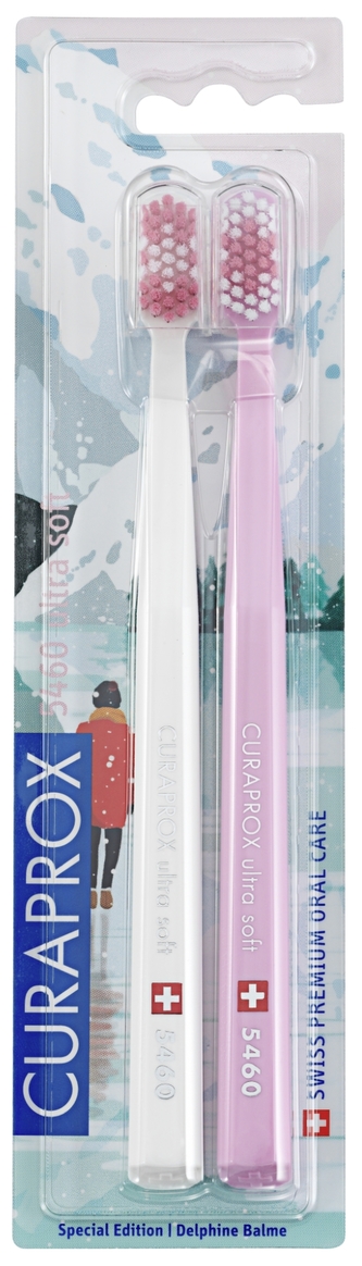 Curaprox Veľmi jemná zubná kefka 5460 Ultra Soft Winter 2019 - Pink 2 ks unisex