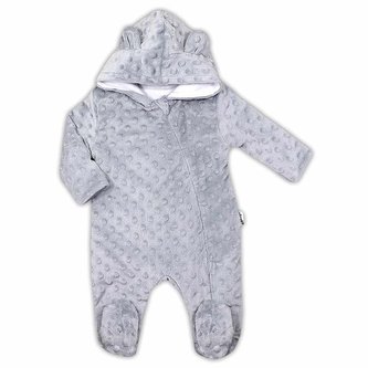 Kojenecký overal z Minky Nicol Bubbles šedý - velikost 62 (3-6m)