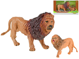 Lev 23cm s mládětem 11cm v krabičce