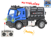 R/C auto nákladní cisterna 12cm 1:64 plná funkce na baterie se světlem 27MHz v krabičce