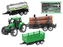 Traktor 12cm na setrvačník + 3ks vlečky v krabičce