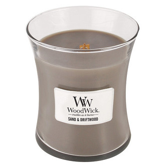 WoodWick oval vase Sand & Driftwood 275g