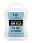 WoodWick Vonný vosk Sea salt cotton 22,7g