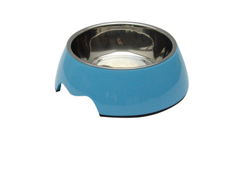 Miska HUHU melaminovas svetle modra L