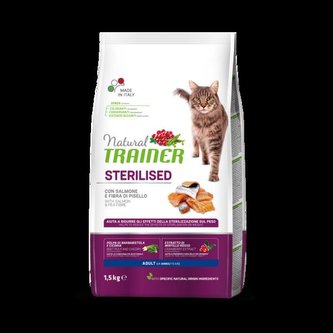 TRAINER Natural Cat STERIL.losos 1,5kg