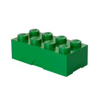 LEGO box na desiatu 100 x 200 x 75 mm Dark Green