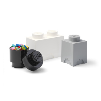 LEGO úložné boxy Multi-Pack 3 ks - černá, bílá, šedá