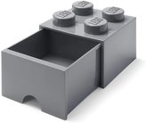 LEGO úložný box 4 s šuplíkem Dark Grey