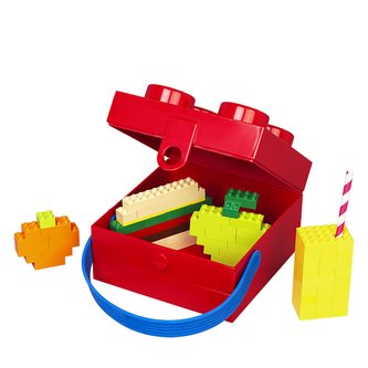 LEGO box s rukoväťou - červená