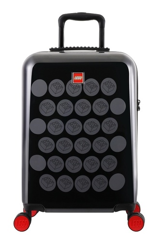 LEGO Luggage ColourBox Brick Dots 20\\\" - Černý/Šedý