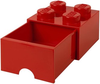 LEGO úložný box 4 s šuplíkom Red