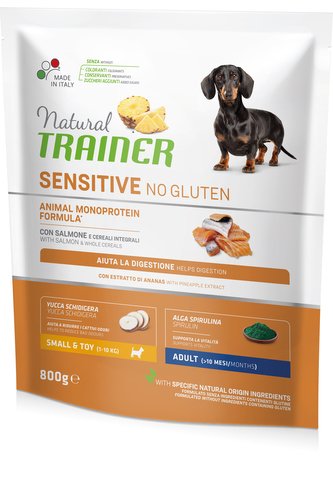 TRAINER Natural SENS.No glut.Ad.Mini losos 800g