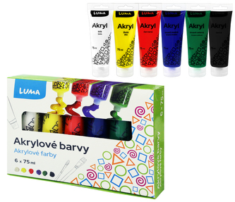 Farby akrylové sada LUMA 6 farieb 75ml