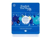 English Tea Shop Prémiová dárková plechová kazeta s bio čaji modré ozdoby108 g,72 ks