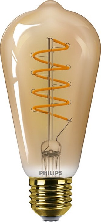 Vintage LED žárovka E27 ST64 5,5W 250lm 2000K stmívatelná, gold