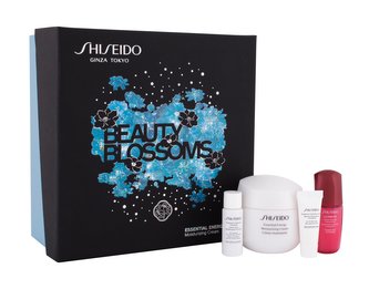 Shiseido Essential Energy denní pleťový krém Essential Energy Moisturizing Cream 50 ml + čisticí pěna Clarifying Cleansing Foam 5 ml + pleťová emulze Treatment Softener Enriched 7 ml + pleťové sérum Ultimune Power Infusing Concentrate 10 ml