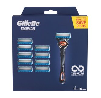 Gillette Fusion Proglide holicí strojek s jednou hlavicí 1 ks + náhradní hlavice 9 ks