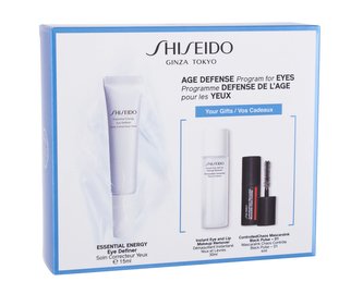 Shiseido Essential Energy oční krém Essential Energy Eye Definer 15 ml + odličovací přípravek Instant Eye and Lip Makeup Remover 30 ml + řasenka ControlledChaos MascaraInk 4 ml 01 Black Pulse