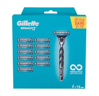 Gillette Mach3 holicí strojek s jednou hlavicí 1 ks + náhradní hlavice 11 ks