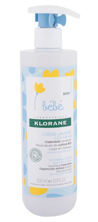 Klorane Baby Calendula Sprchový krém With Cold Cream 500 ml pro děti