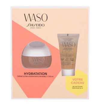 Shiseido Waso denní pleťová péče Waso Clear Mega-Hydrating Cream 50 ml + čisticí gel Quick Gentle Cleanser 30 ml + pleťová maska Waso Sleeping Mask 1,5 ml