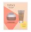 Shiseido Waso denní pleťová péče Waso Clear Mega-Hydrating Cream 50 ml + čisticí gel Quick Gentle Cleanser 30 ml + pleťová maska Waso Sleeping Mask 1,5 ml
