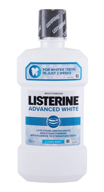 Listerine Mouthwash Ústní voda Advanced White 500 ml Clean Mint unisex