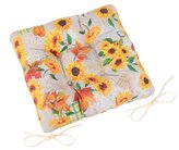 Sedák EMA prošívaný - slunečnice - 40 x40 cm, prošívaný