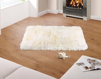 Evropské merino koberec obdélník - přírodní - 80 x 140 cm