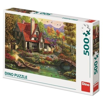 Puzzle 500 Chata v jazere