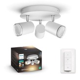 Hue Adore Bluetooth SVÍTIDLO BODOVÉ LED 3xGU10 5W 350lm 2200-6500K IP44, bílá+dimmerswitch