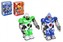 Robot chodící plast 25cm na baterie se světlem se zvukem 2 barvy v krabici 20x28x11cm