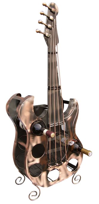 Kovový stojan na 6 lahví vín / Kytara