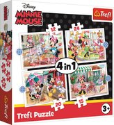 Puzzle: Minnie s priateľmi 4v1 (12,15,20,24 dielikov)
