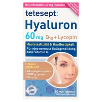 Tetesept Hyaluron 60 mg + Q10 + Lycopin 30 mini tablet unisex