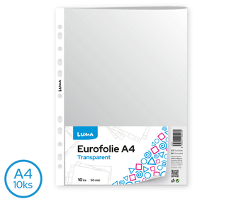 Eurofólia A4 - transparentná 10ks LUMA