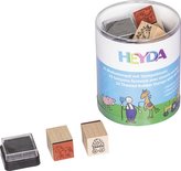HEYDA Sada drevených pečiatok - statok + kone