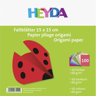 HEYDA Papiere na origami 15 x 15 cm ( 100 ks )