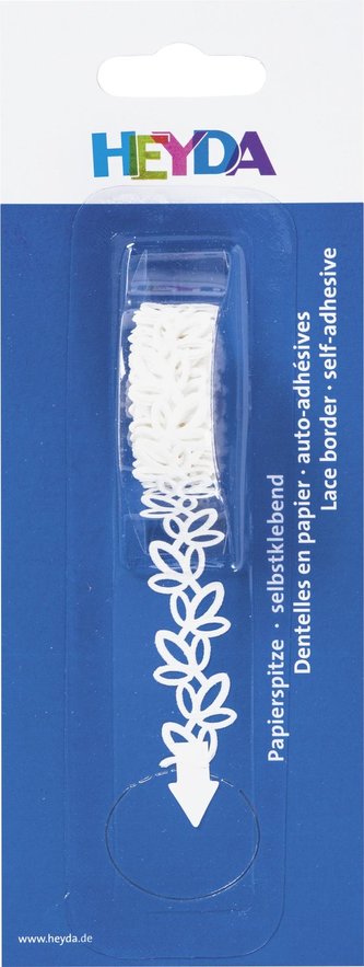 HEYDA Samolepiaca papierová čipka - lístky 14 mm x 2 m